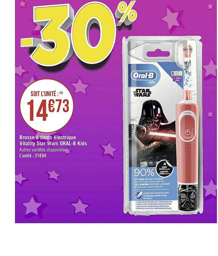 brosse à dents électrique vitality star wars oral-b kids