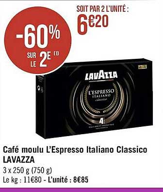 Café Moulu L'espresso Italiano Classico Lavazza
