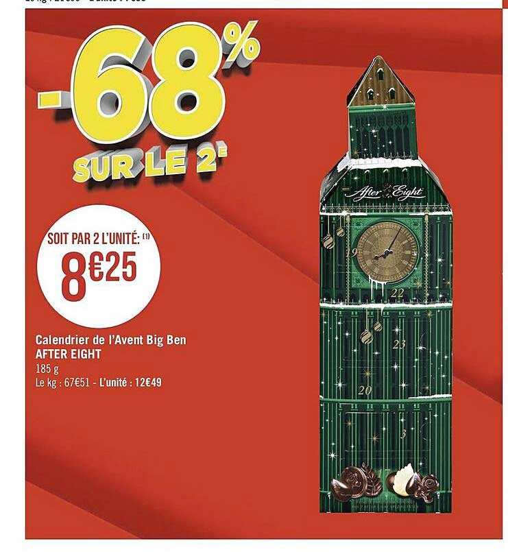calendrier de l'avent big ben after eight