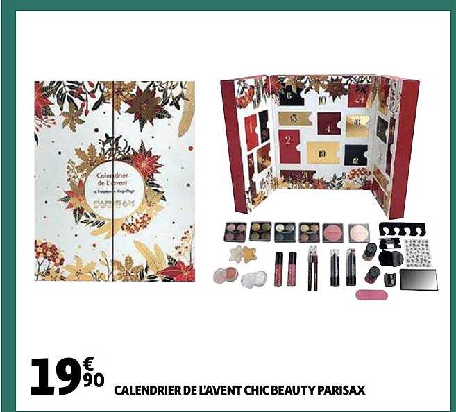 calendrier de l'avent chic beauty parisax