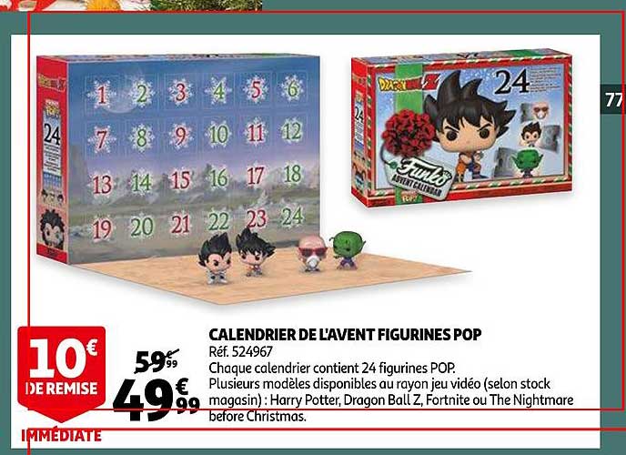 calendrier de l'avent figurines pop
