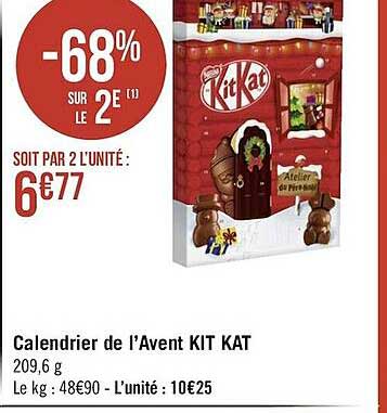 calendrier de l'avent kit kat