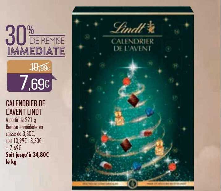 calendrier de l'avent lindt