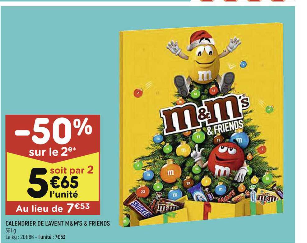 calendrier de l'avent m & m's & friends