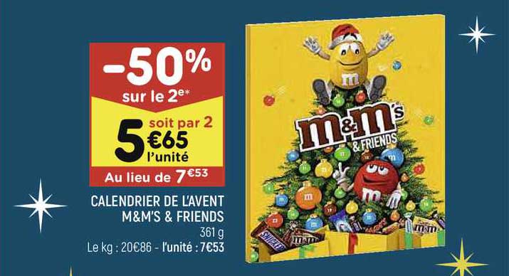 calendrier de l'avent m&m's & friends