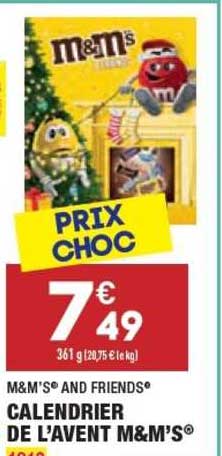 calendrier de l'avent m&m's and friends