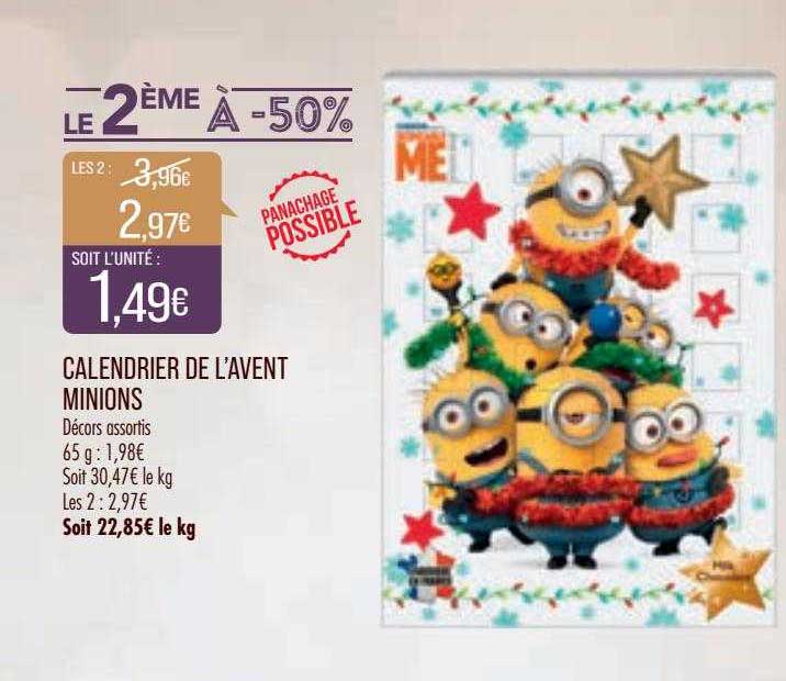 calendrier de l'avent minions