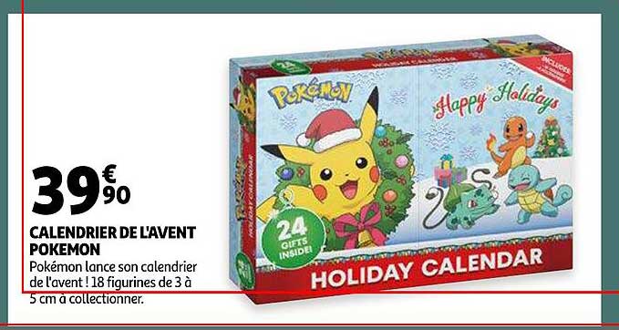 calendrier de l'avent pokémon