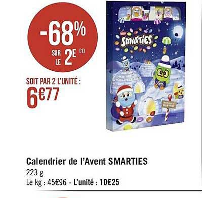 calendrier de l'avent smarties