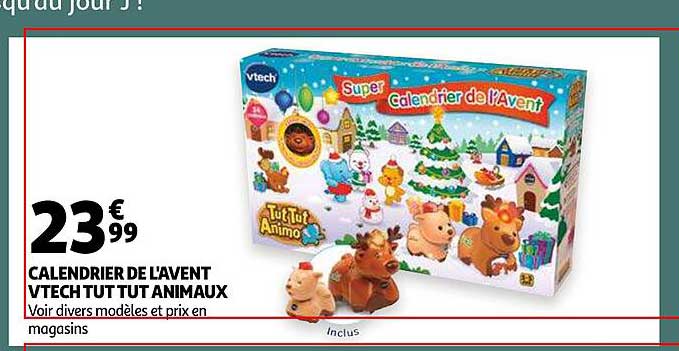 calendrier de l'avent vtech tut tut animaux