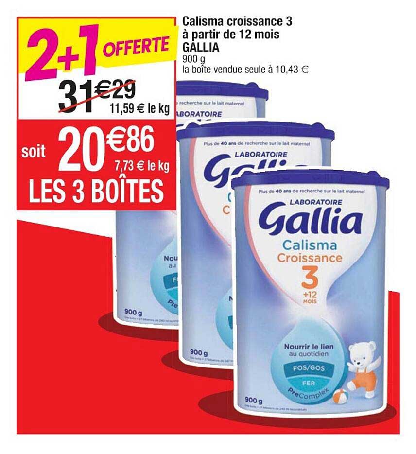 calisma croissance 3 à partir de 12 mois gallia
