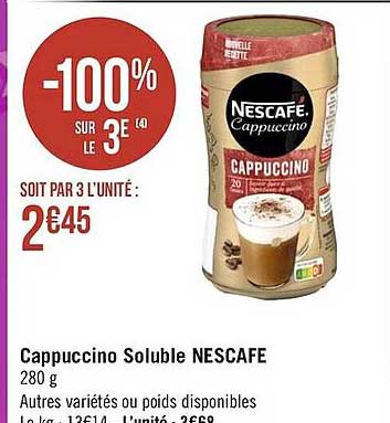 Cappuccino Soluble Nescafé