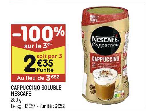 Cappuccino Soluble Nescafé