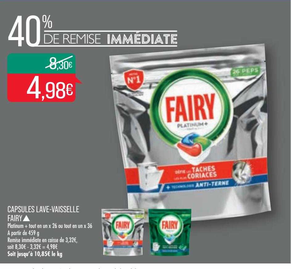 capsules lave-vaisselle fairy