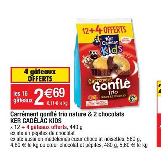 carrément gonflé trio nature & 2 chocolats ker cadélac kids