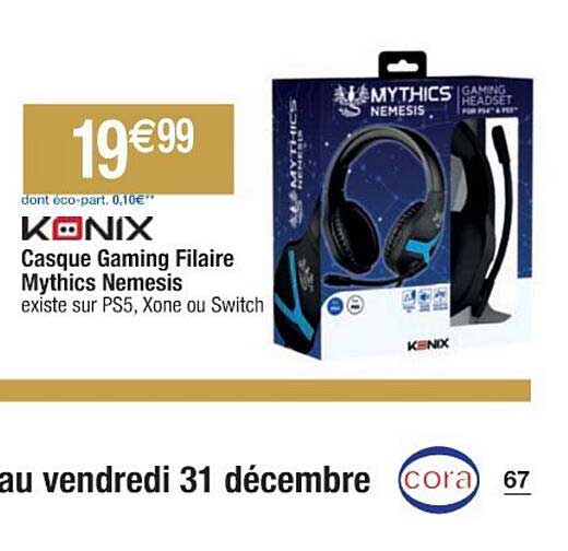 casque gaming filaire mythics nemisis konix