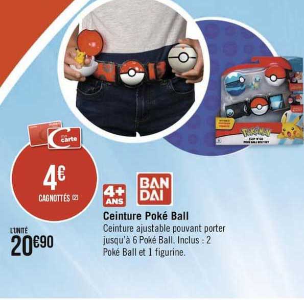 ceinture poké ball bandai