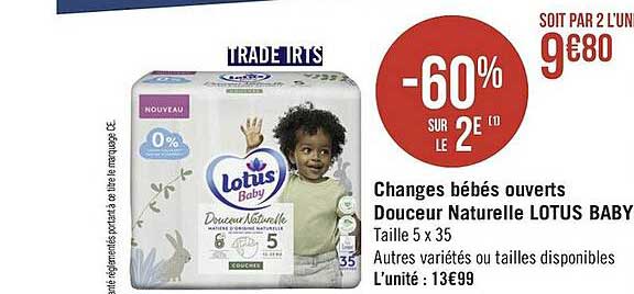 changes bébés ouverts douceur naturelle lotus baby