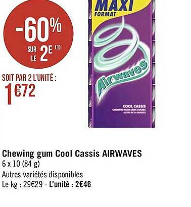 Chewing Gum Cool Cassis Airwaves