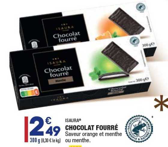 chocolat fourrés isaura