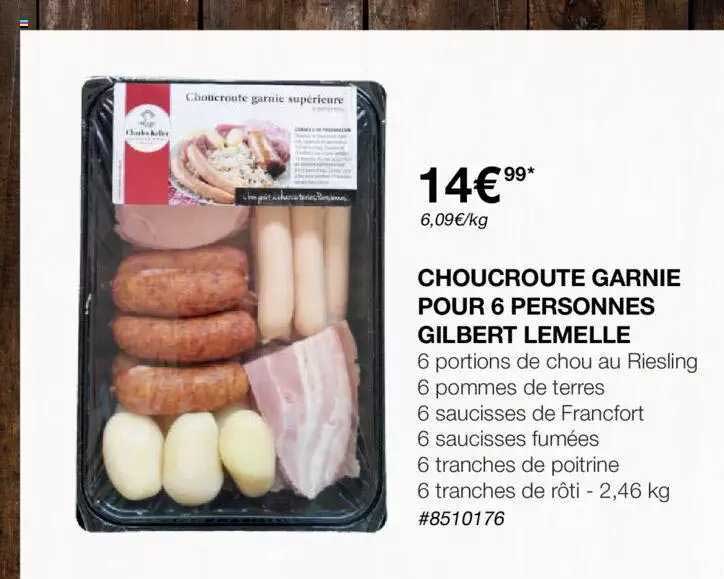 choucroute garnie pour 6 personnes gilbert lemelle