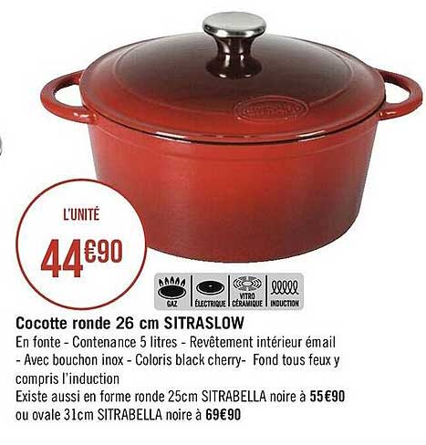 cocotte ronde 26 cm sitraslow