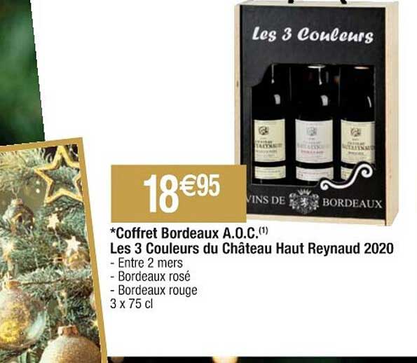 coffret bordeaux a.o.c. les 3 couleurs du château haut reynaud 2020