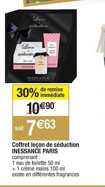 coffret leçon de séduction inessance paris
