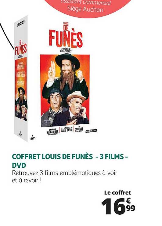 coffret louis de funès - 3 films - dvd