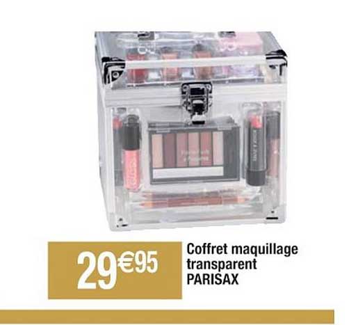 coffret maquillage transparent parisax