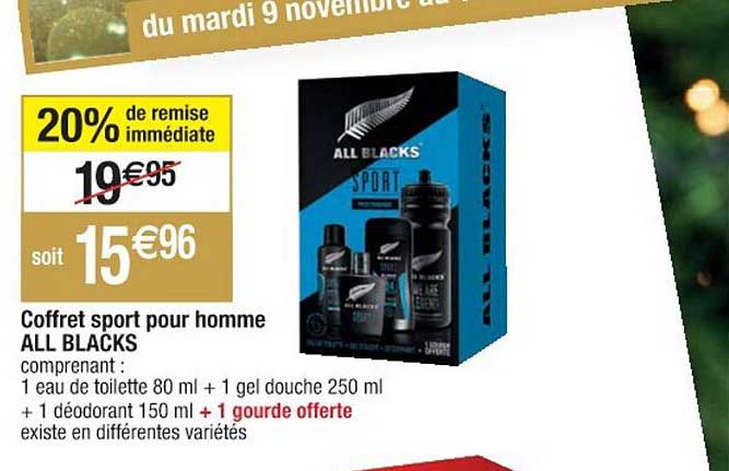 coffret sport pour homme all blacks