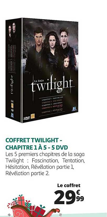 coffret twilight - chapitre 1 à 5 - 5 dvd
