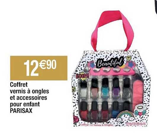 Coffret Vernis à Ongles Et Accessoires Pour Enfant Parisax