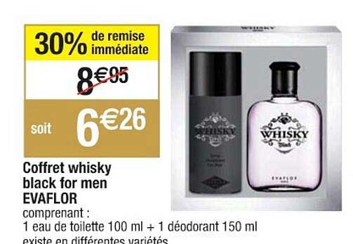 coffret whisky black for men evaflor