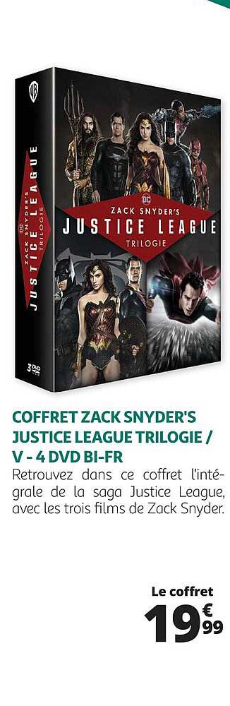 coffret zack snyder's justice league trilogie - v-4 dvd bi-fr