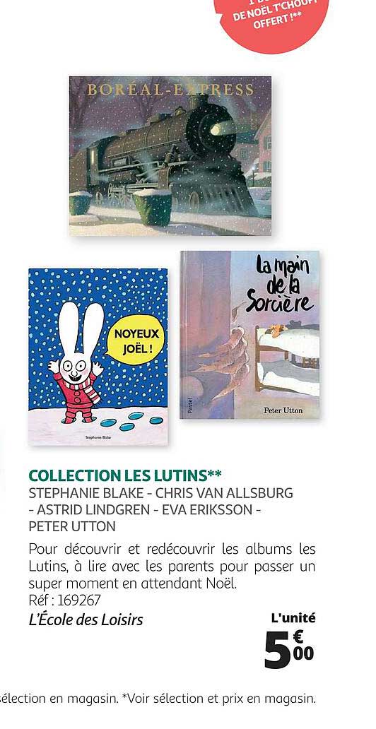 collection les lutins - stephanie blake - chris van allsburg - astrid lindgren - eva eriksson - peter utton