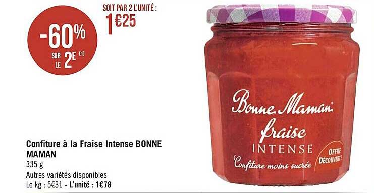 confiture à la fraise intense bonne maman