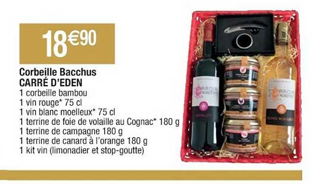 corbeille bacchus carré d'eden