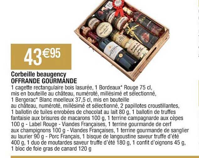 corbeille beaugency offrande gourmande