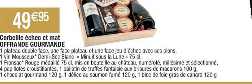 corbeille échec et mat offrande gourmande