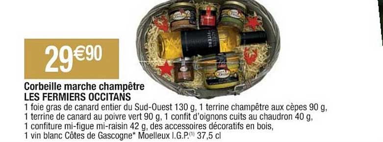 corbeille marche champêtre les fermiers occitans