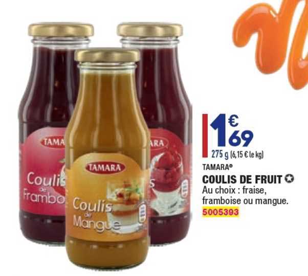 coulis de fruit tamara