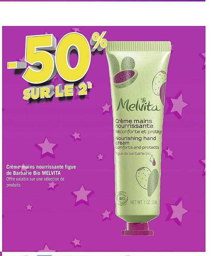 Crème Mains Nourrissante Figue De Barbarie Bio Melvita