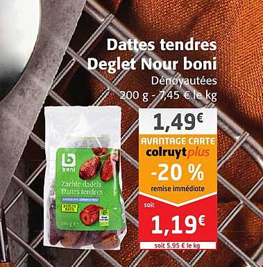 dattes tendres deglet nour boni