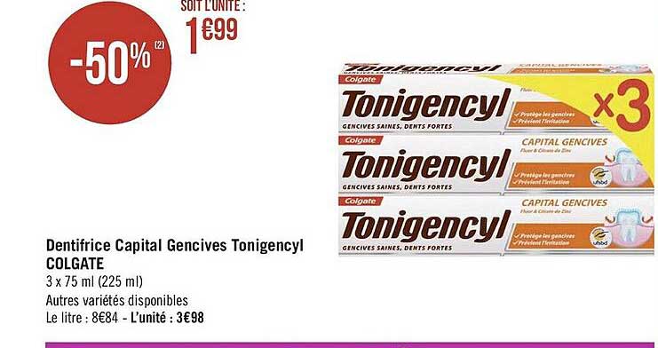 dentifrice capital gencives tonigencyl colgate