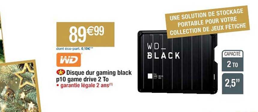 disque dur gaming black p10 game drive 2 to wd