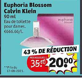 eau de toilette pour dames euphoria blossom calvin klein