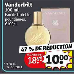 eau detoilette pour dames vanderbilt 100 ml