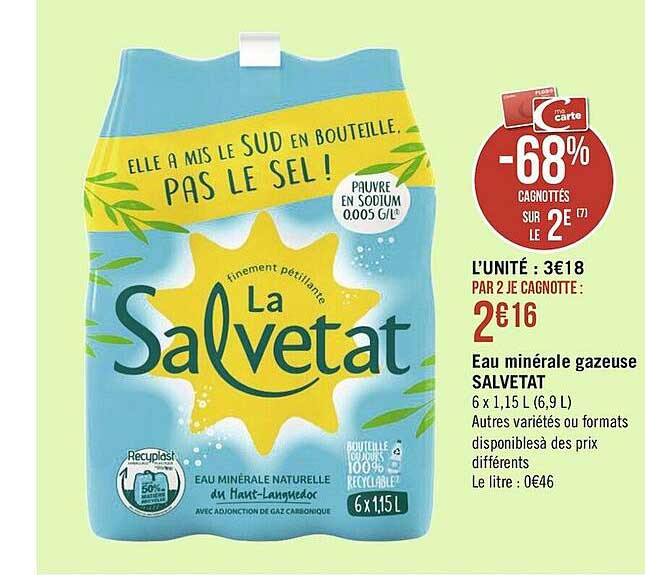 Eau Minérale Gazeuse Salvetat