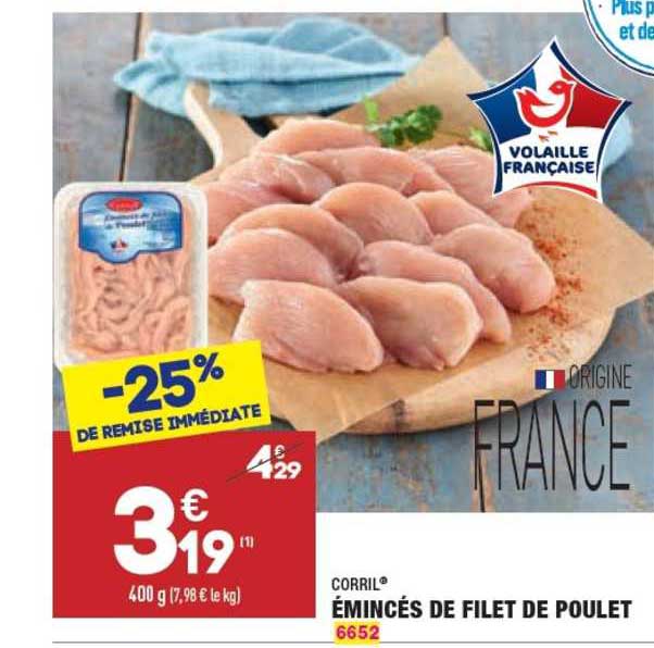émincés De Filet De Poulet Corril